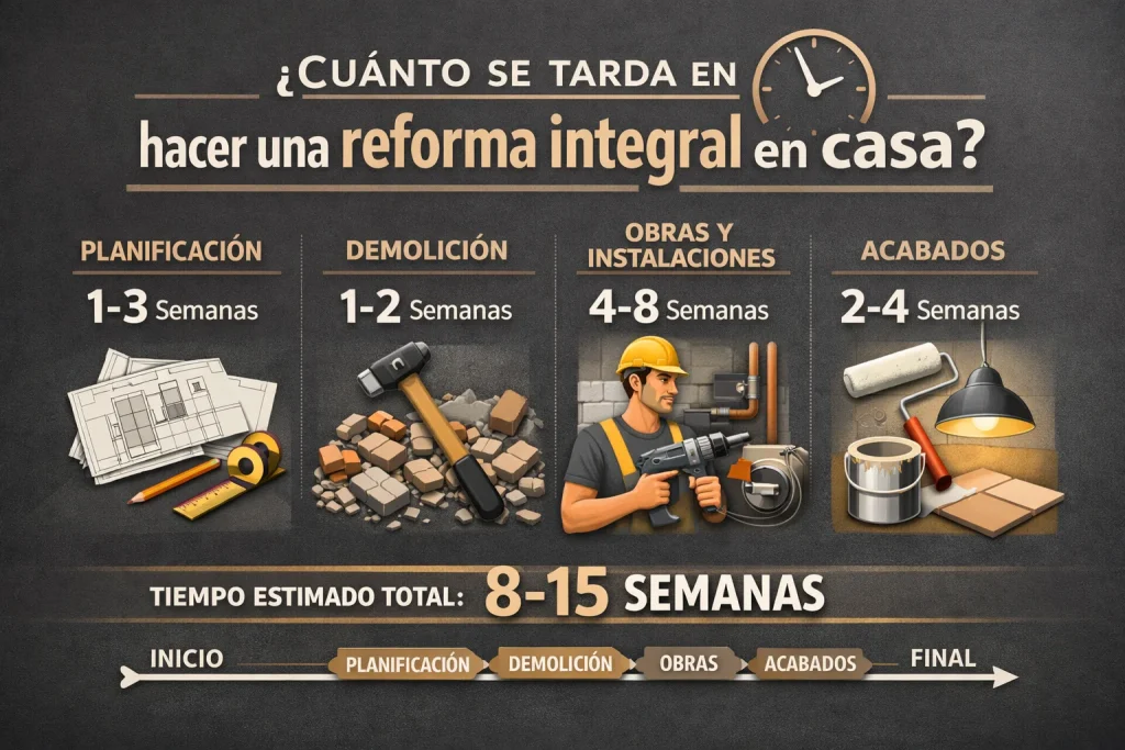 cuánto se tarda en hacer una reforma integral